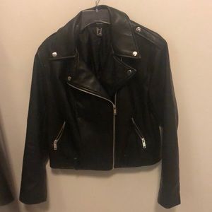 Black leather jacket